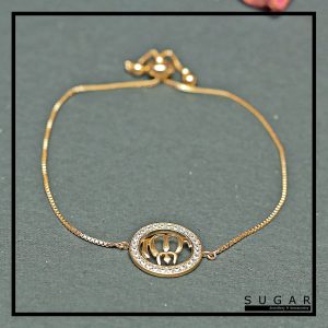 Gold Plated Bracelet with Zircons (B00583)