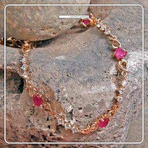 Gold Plated Bracelet With Zircons (B00617)