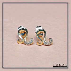Gold Plated Earrings with Zircons (E00707)