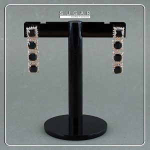 Gold Plated Earrings with Zircons (E01125)