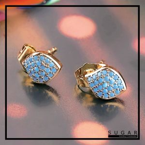 Gold Plated Earrings with Zircons (E01091)