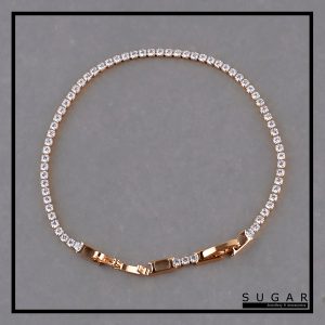 Gold  Plated Bracelet with Zircons (B00744)