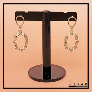 Gold Plated Earrings with Zircons (E01059)
