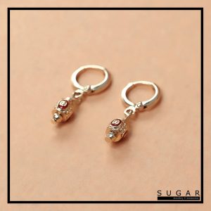 Gold Plated Earrings with Zircons (E01013)