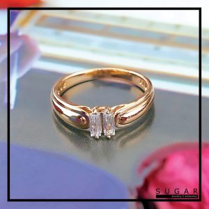 Gold Plated Ring with Zircons (R00721)